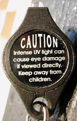 UV warning label