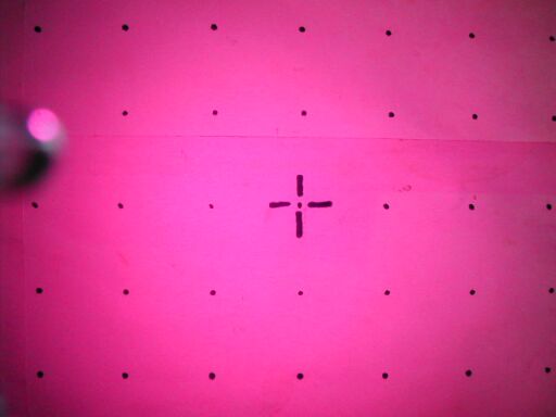 Pink LED on the target