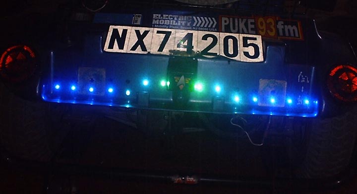 Blue LED taillights