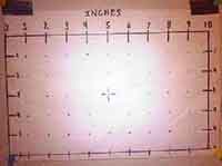 Beam illumination of a test target